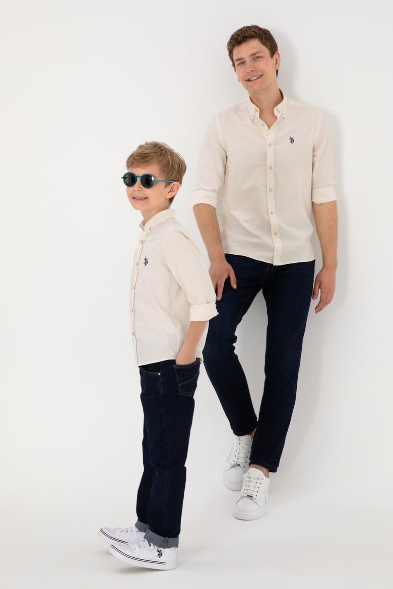 Erkek Çocuk Taş Uzun Kollu Basic Gömlek - 50306584037