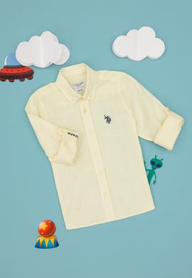 Erkek Çocuk Limon Uzun Kollu Basic Gömlek - 50306583039