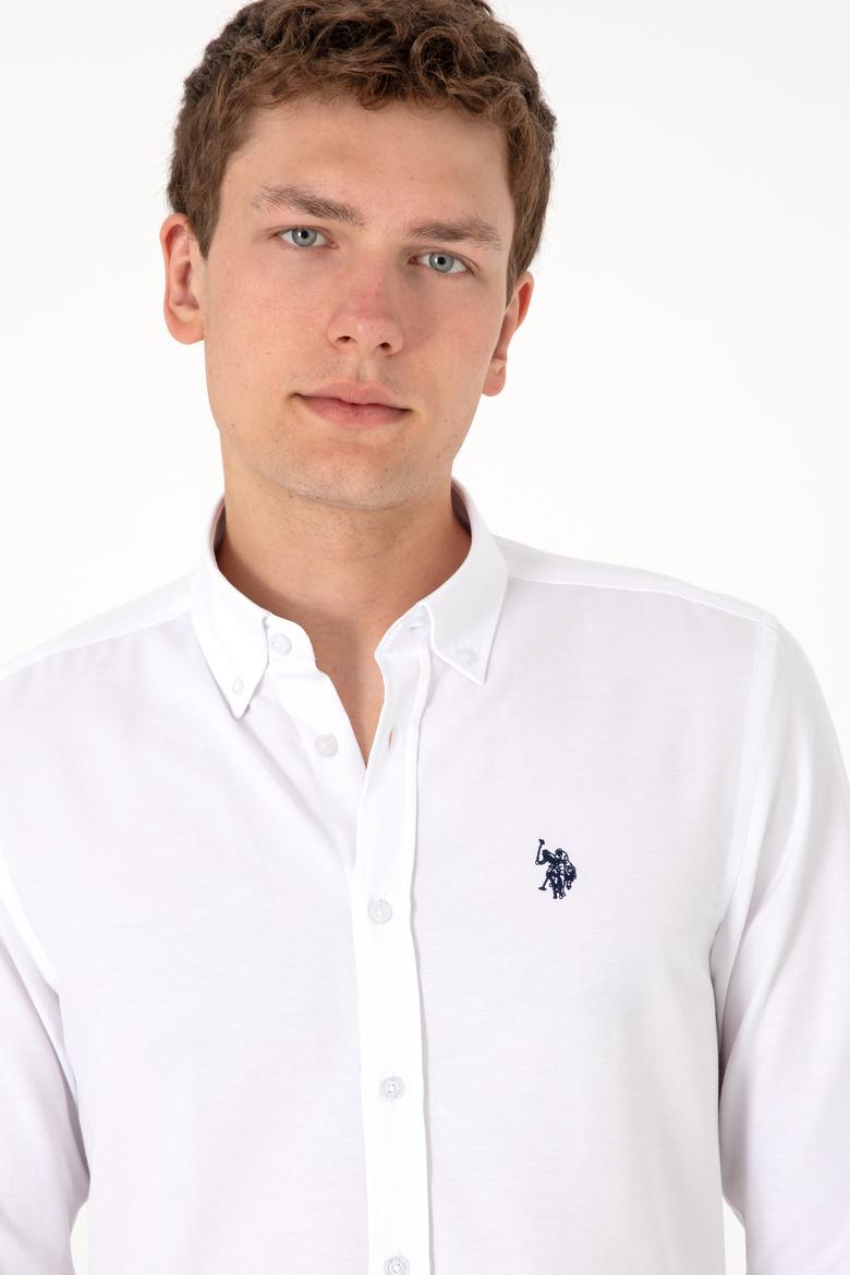 Erkek Beyaz Uzun Kollu Basic Gömlek - 50306338007