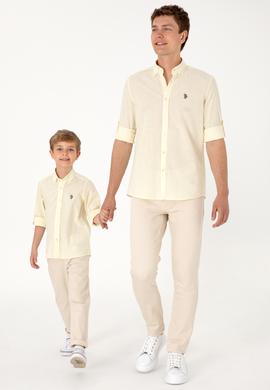 Erkek Çocuk Limon Uzun Kollu Basic Gömlek - 50306583039