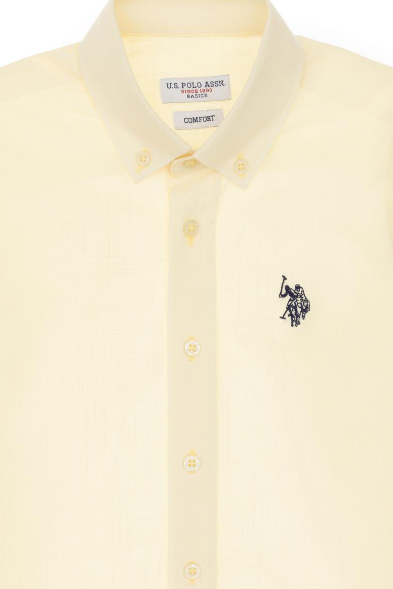 Erkek Çocuk Limon Uzun Kollu Basic Gömlek - 50306583039