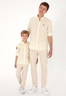 Erkek Çocuk Limon Uzun Kollu Basic Gömlek - 50306583039