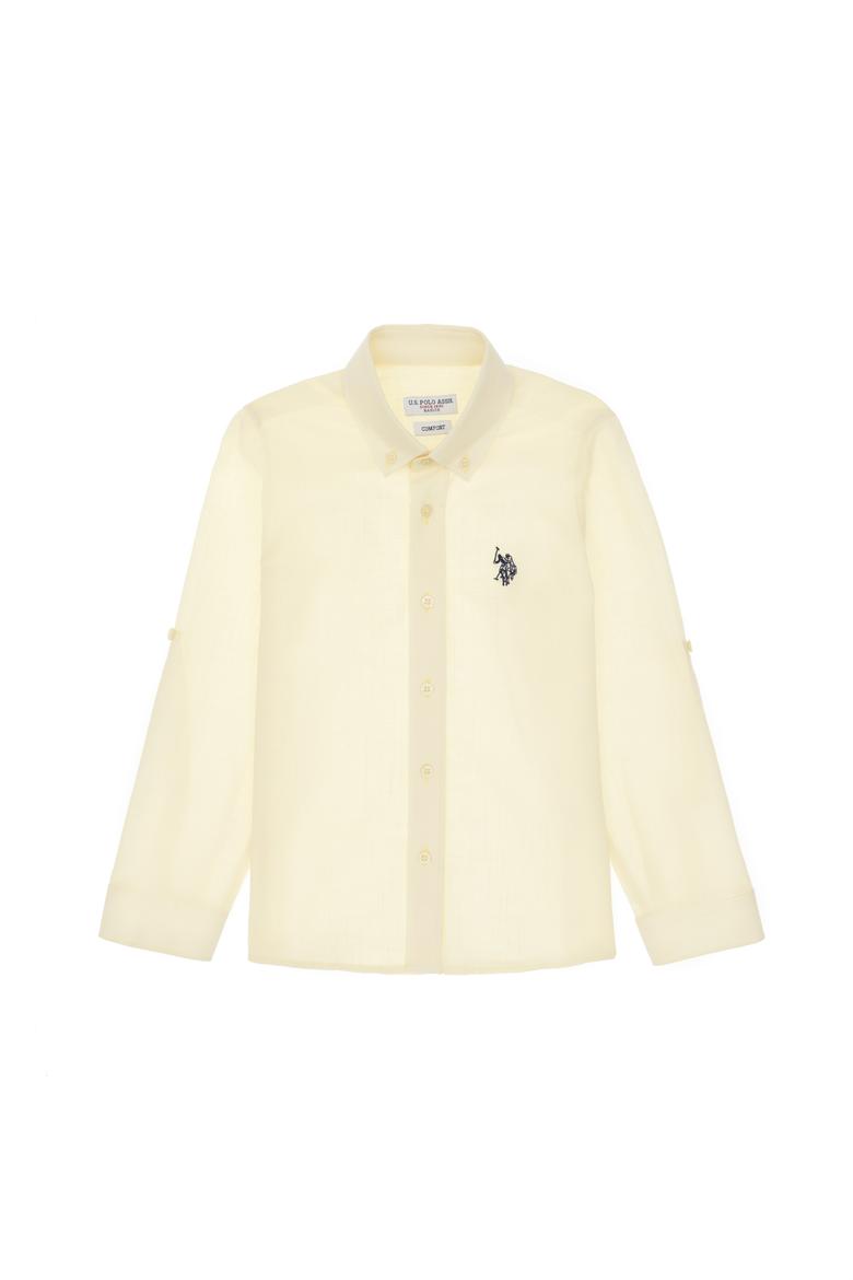 Erkek Çocuk Limon Uzun Kollu Basic Gömlek - 50306583039