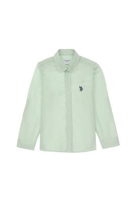 Erkek Çocuk Su Yeşili Uzun Kollu Basic Gömlek - 50306583061
