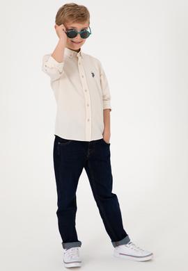 Erkek Çocuk Taş Uzun Kollu Basic Gömlek - 50306584037