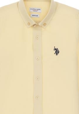 Erkek Çocuk Açık Haki Uzun Kollu Basic Gömlek - 50306584073