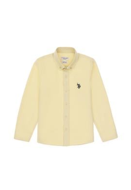 Erkek Çocuk Açık Haki Uzun Kollu Basic Gömlek - 50306584073