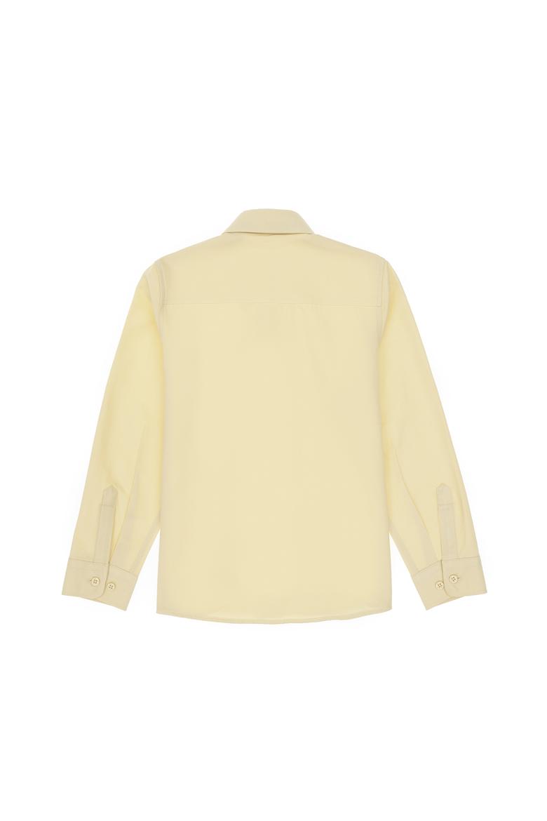 Erkek Çocuk Açık Haki Uzun Kollu Basic Gömlek - 50306584073