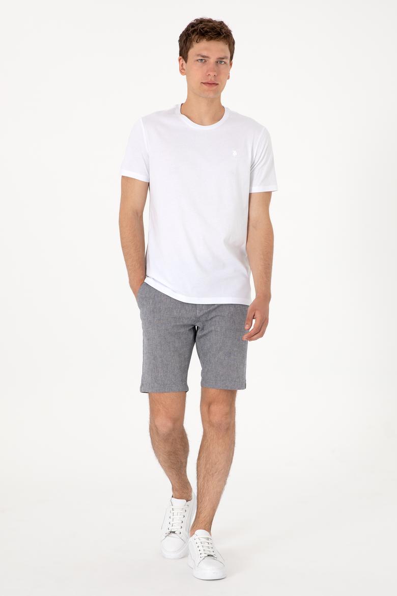 Erkek Regular Fit Bisiklet Yaka Beyaz Basic Tişört - 50305924001