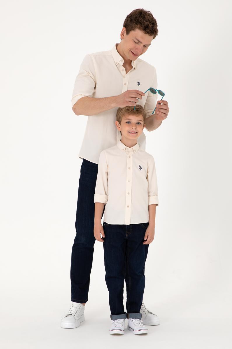 Erkek Taş Uzun Kollu Basic Gömlek