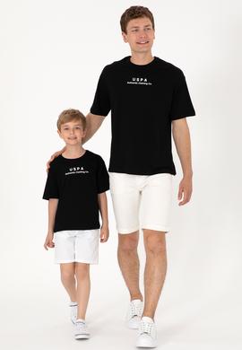 Erkek Çocuk Siyah Comfort Basic Bisiklet Yaka Tişört - 50306513016