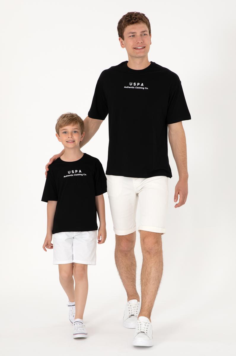 Erkek Çocuk Siyah Comfort Basic Bisiklet Yaka Tişört