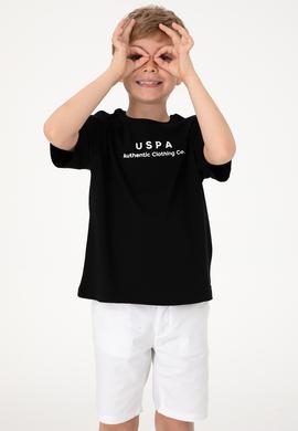 Erkek Çocuk Siyah Comfort Basic Bisiklet Yaka Tişört - 50306513016