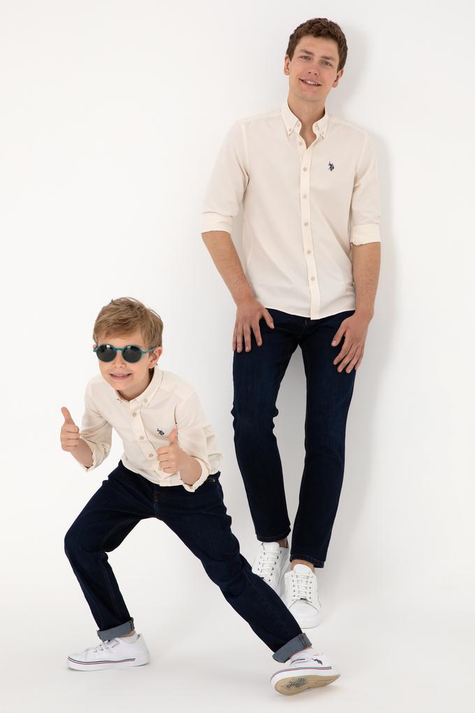 Erkek Taş Uzun Kollu Basic Gömlek