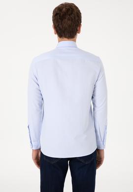 Erkek Açık Mavi Uzun Kollu Basic Gömlek - 50306338034