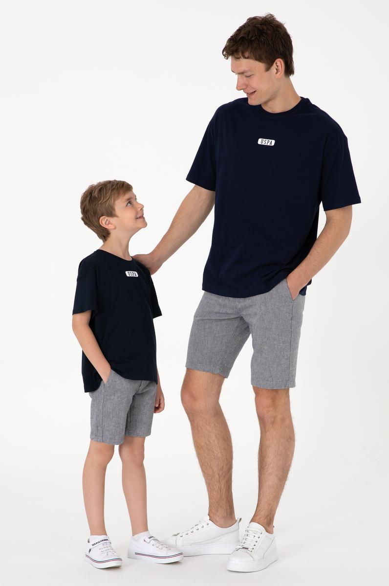 Erkek Oversize Fit Bisiklet Yaka Lacivert Tişört