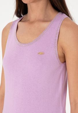 Kadın Lila Bisiklet Yaka Triko Tişört - 50306480005