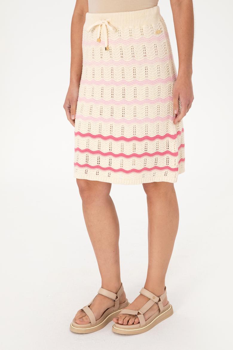 Kadın Krem Triko Etek - 50302530010