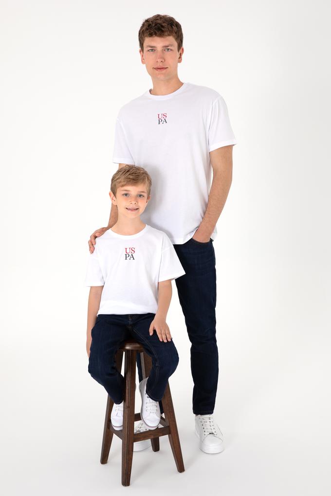 Erkek Comfort Fit Bisiklet Yaka Beyaz Tişört