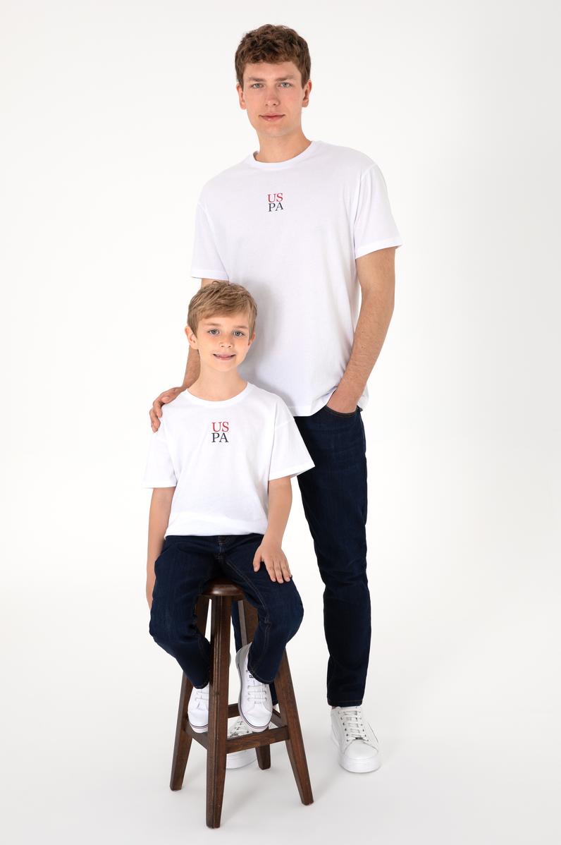 Erkek Comfort Fit Bisiklet Yaka Beyaz Tişört