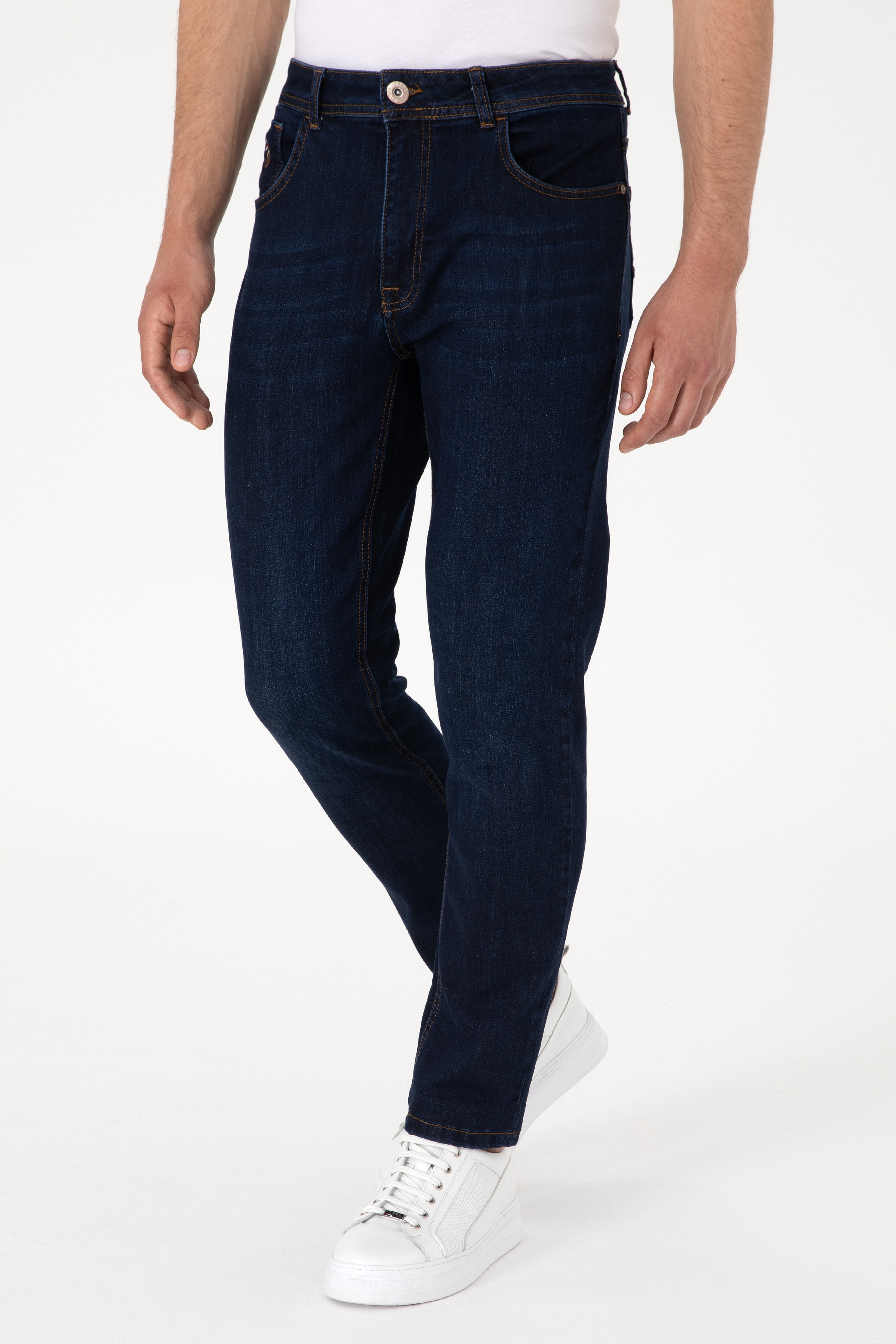 Erkek Koyu Mavi Jean Pantolon - Image 4