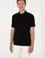Erkek Regular Fit Polo Yaka Siyah Basic Tişört