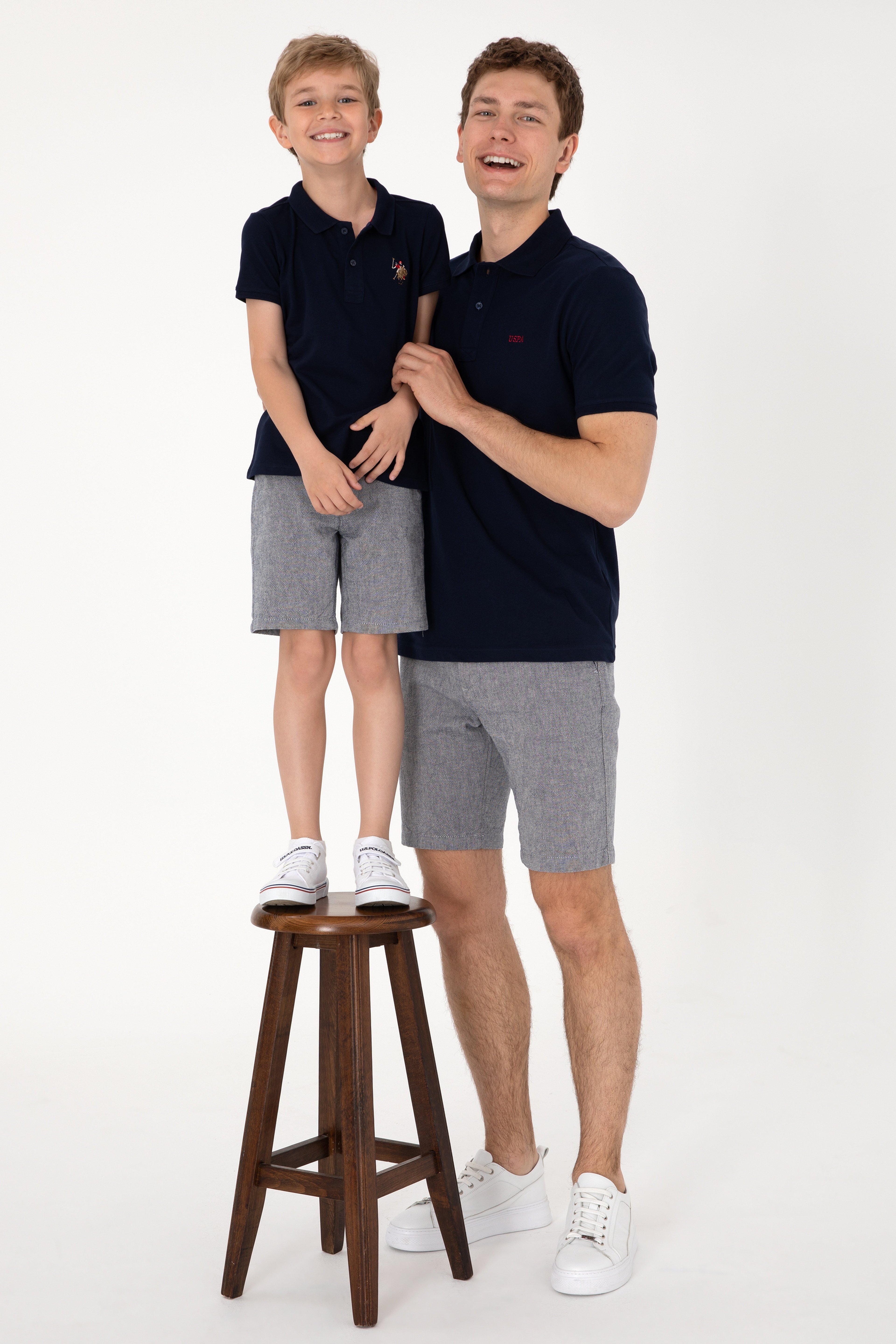 Erkek Çocuk Lacivert Basic Polo Yaka Tişört - Image 2