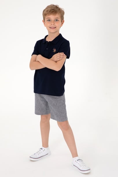 Erkek Çocuk Lacivert Basic Polo Yaka Tişört