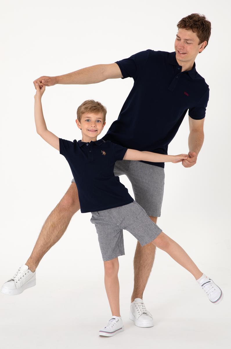 Erkek Çocuk Lacivert Basic Polo Yaka Tişört