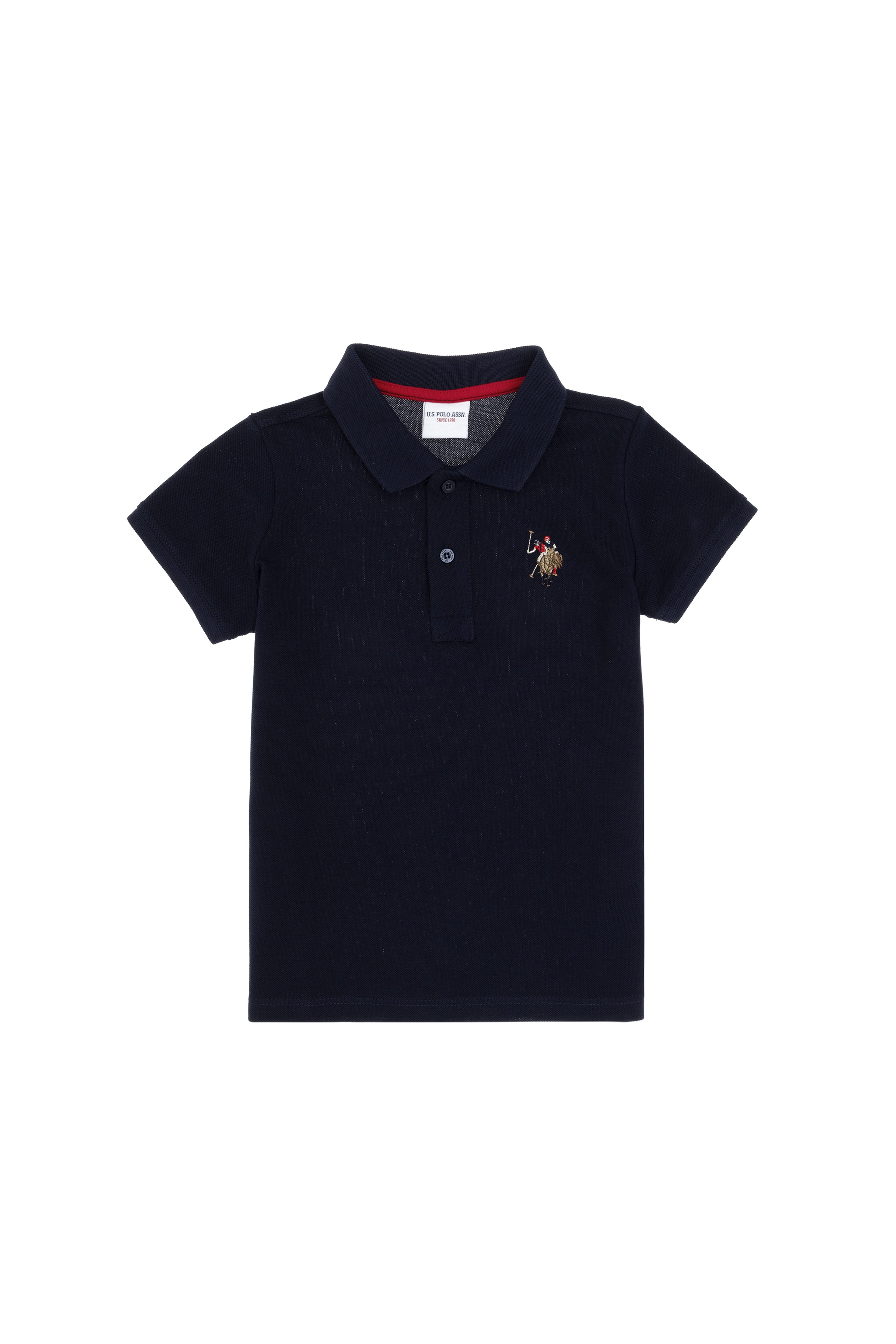 Erkek Çocuk Lacivert Basic Polo Yaka Tişört - Image 4