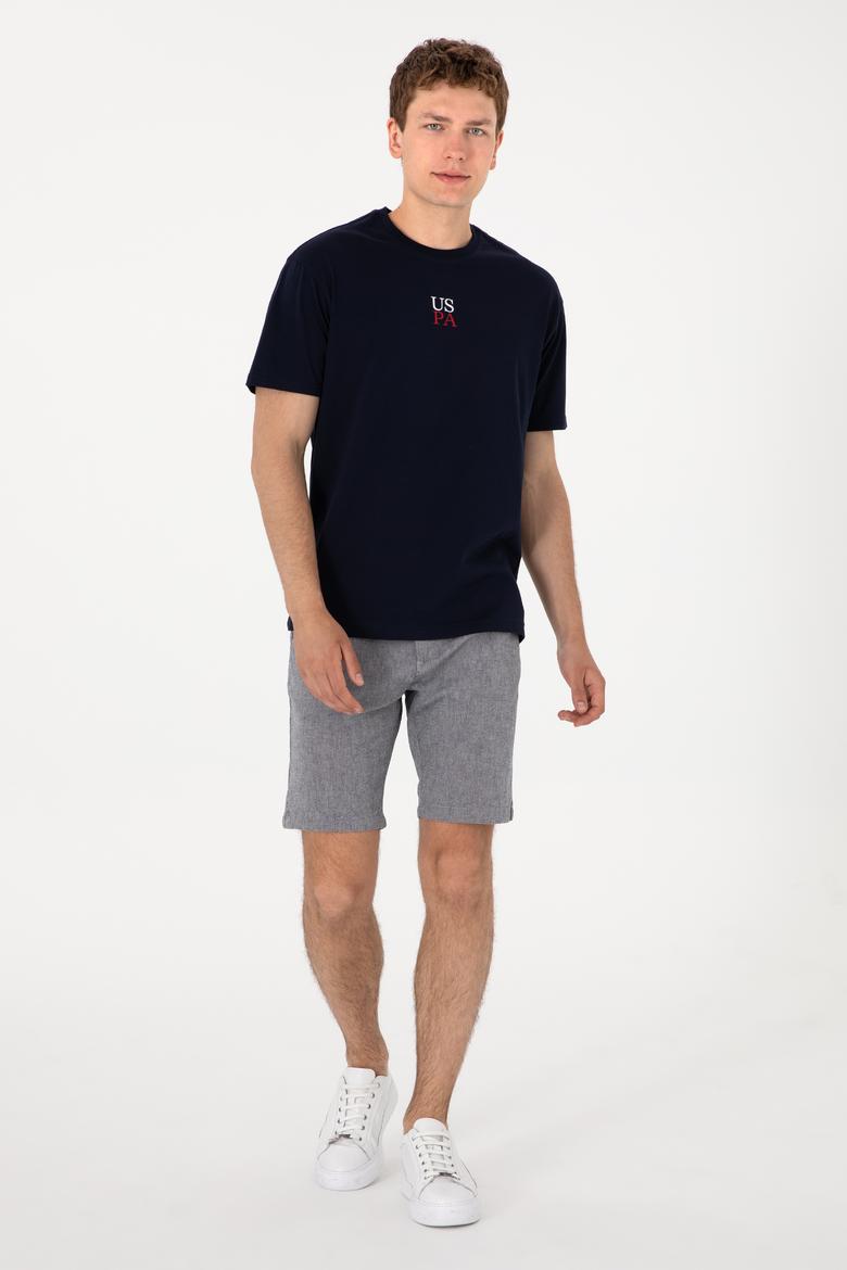 Erkek Comfort Fit Bisiklet Yaka Lacivert Tişört - 50306450019