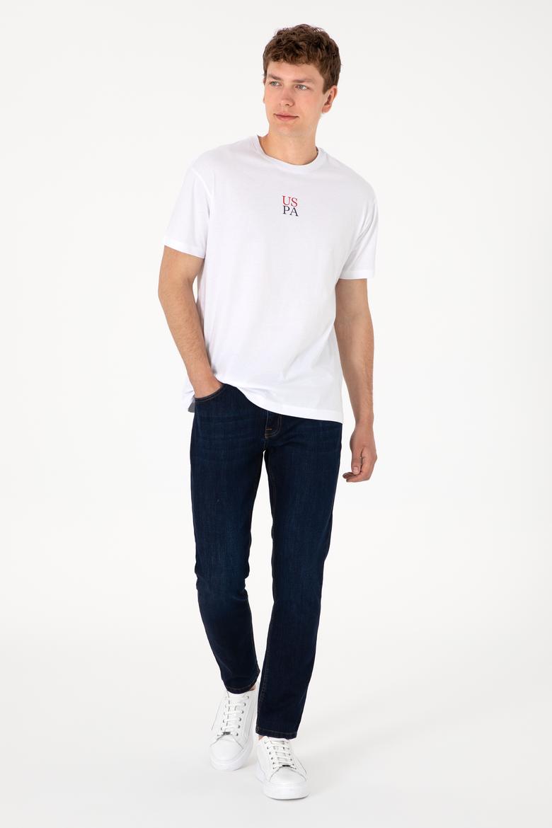 Erkek Comfort Fit Bisiklet Yaka Beyaz Tişört - 50306450030