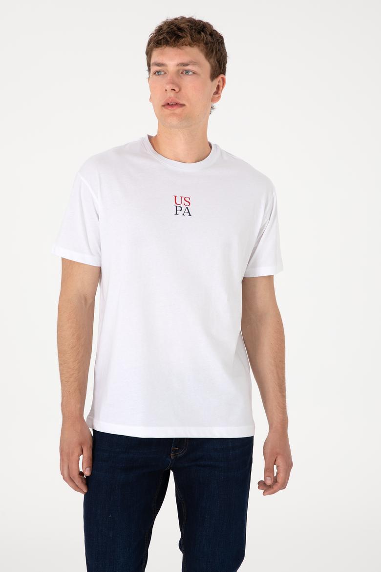 Erkek Comfort Fit Bisiklet Yaka Beyaz Tişört - 50306450030