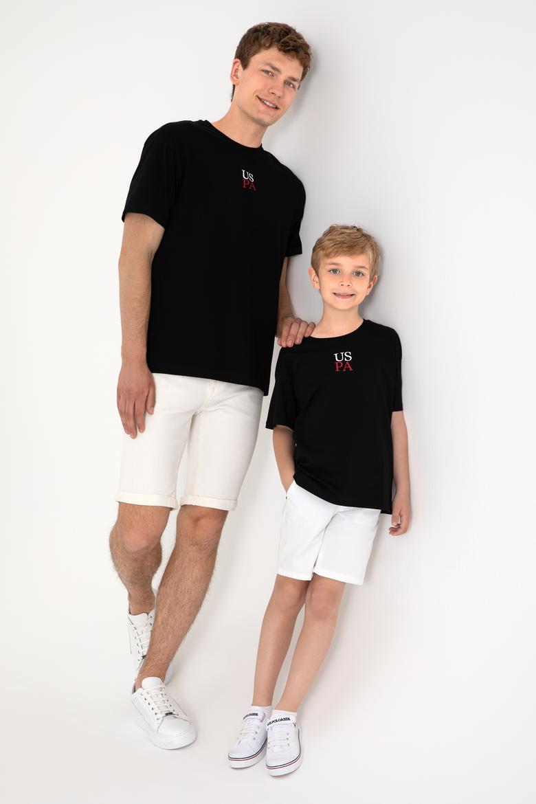 Erkek Comfort Fit Bisiklet Yaka Siyah Tişört - 50306450038