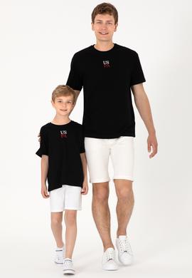 Erkek Comfort Fit Bisiklet Yaka Siyah Tişört - 50306450038