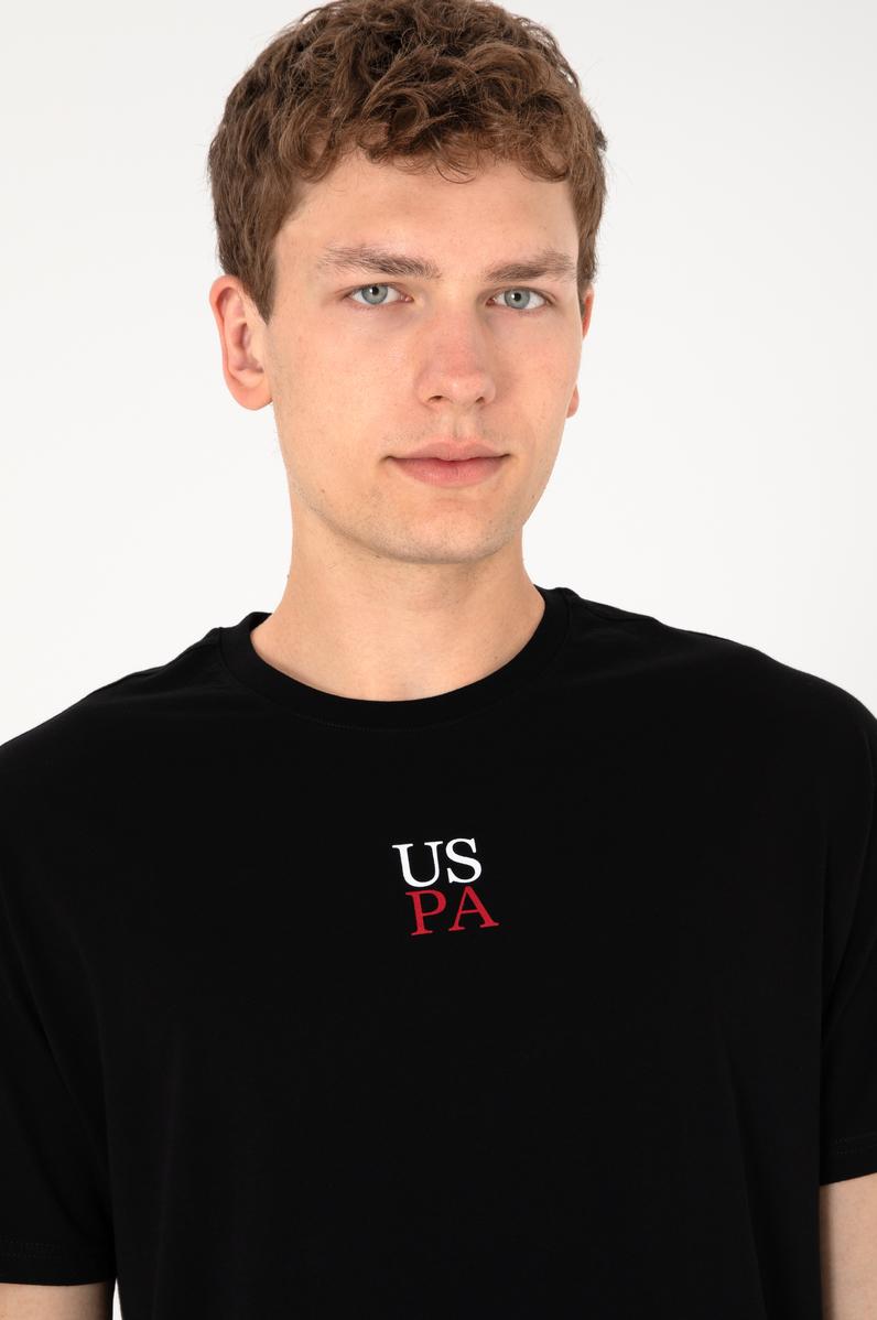 Erkek Comfort Fit Bisiklet Yaka Siyah Tişört