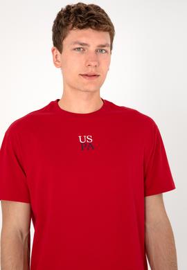 Erkek Comfort Fit Bisiklet Yaka Kırmızı Tişört - 50306450009