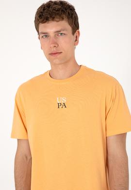 Erkek Comfort Fit Bisiklet Yaka Turuncu Tişört - 50306450060