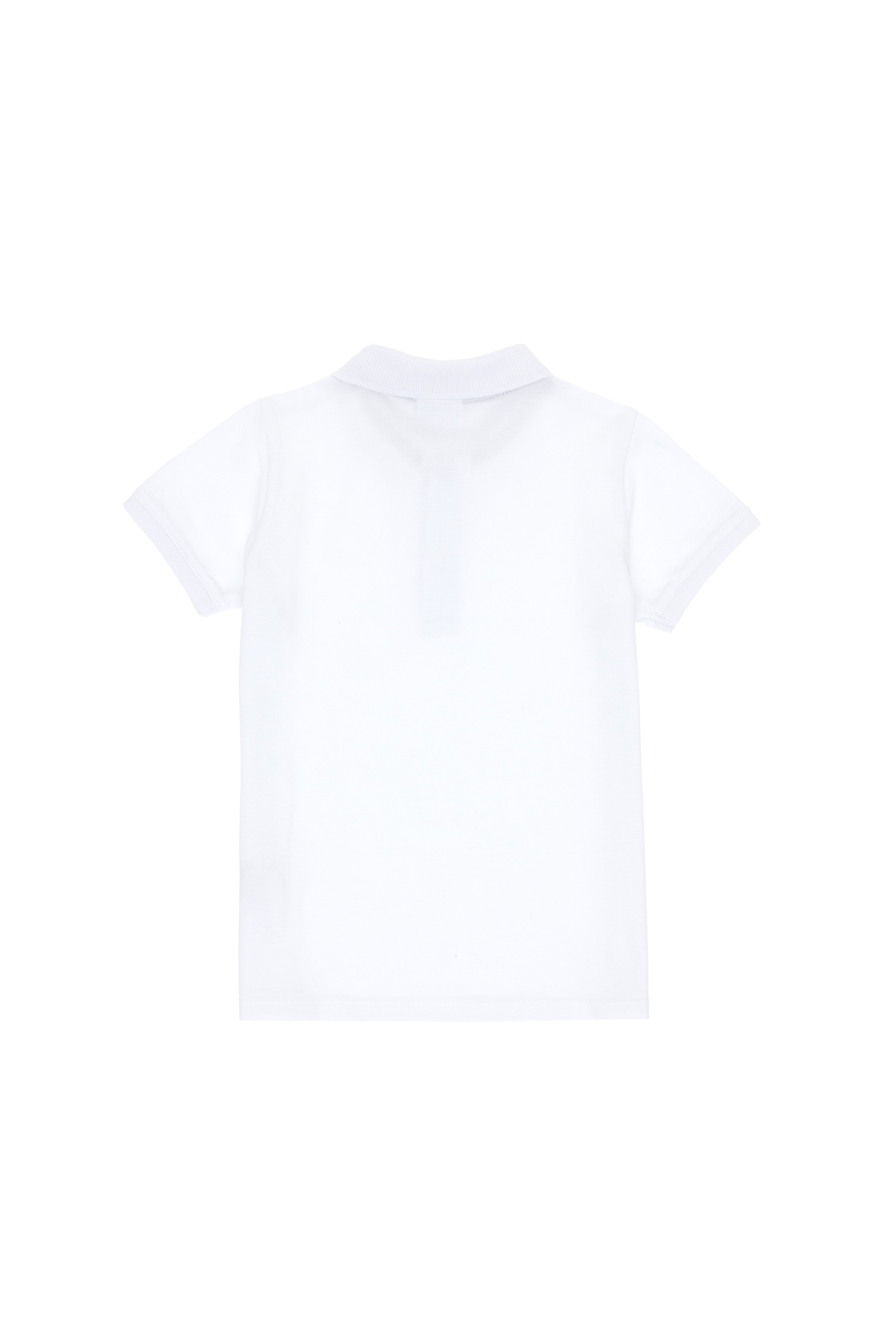Erkek Çocuk Beyaz Basic Polo Yaka Tişört - Image 6