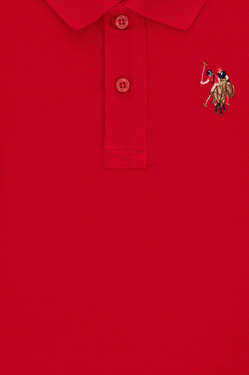 Erkek Çocuk Kırmızı Basic Polo Yaka Tişört