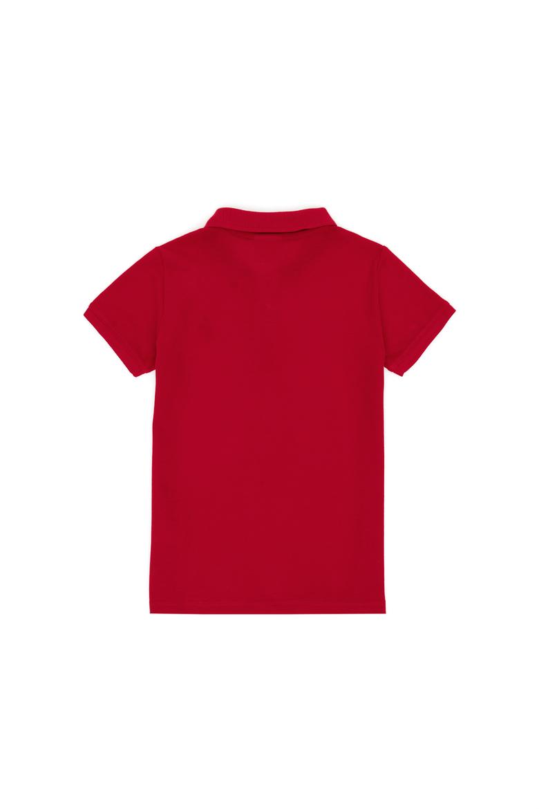Erkek Çocuk Kırmızı Basic Polo Yaka Tişört - 50306484066