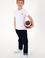 Erkek Çocuk Beyaz Basic Polo Yaka Tişört