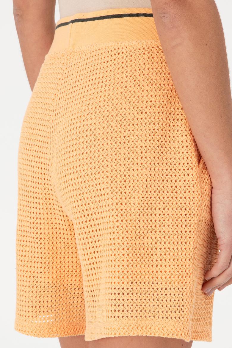 Kadın Turuncu Örme Şort - 50299894027