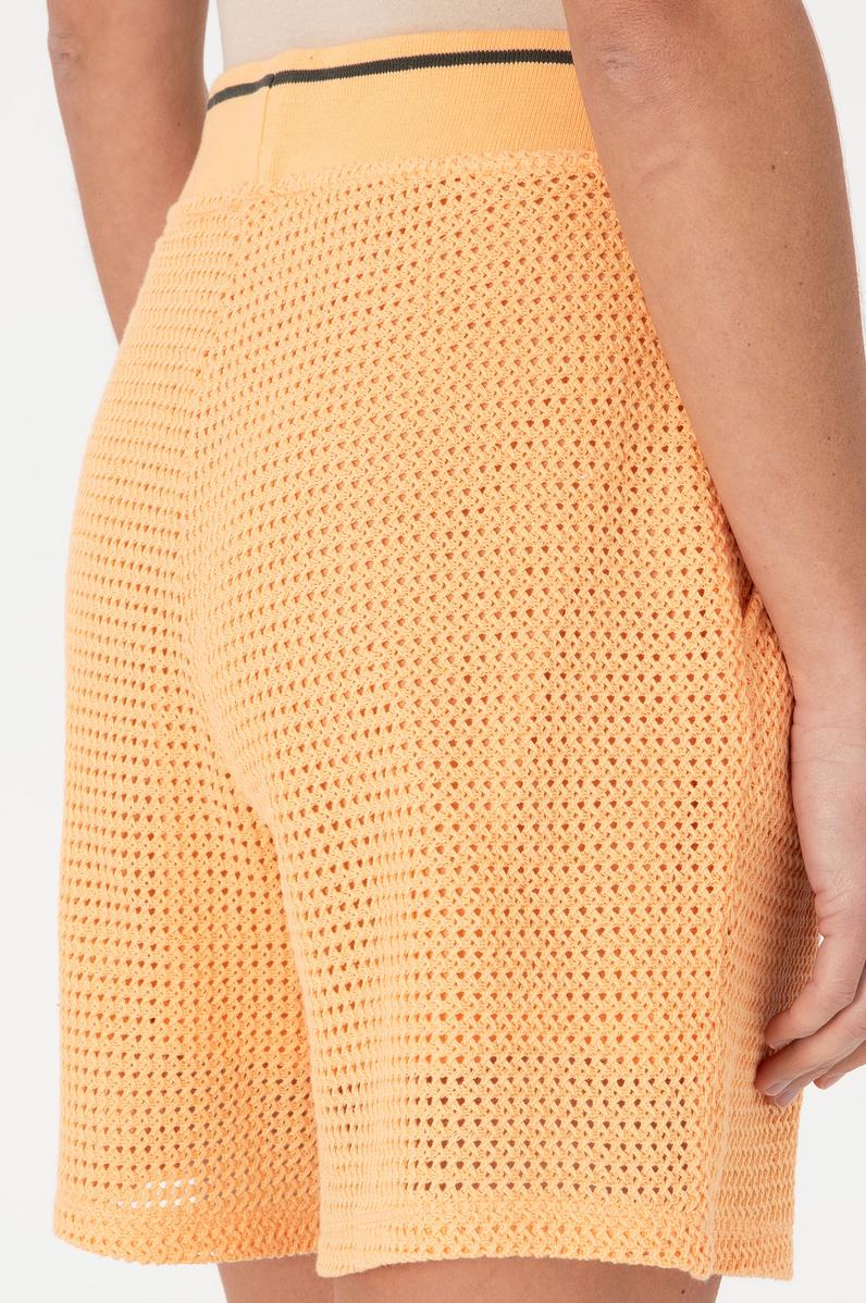 Kadın Turuncu Örme Şort