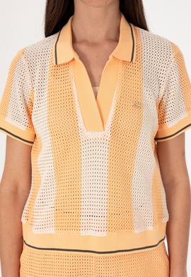 Kadın Turuncu Polo Yaka Tişört - 50300791002