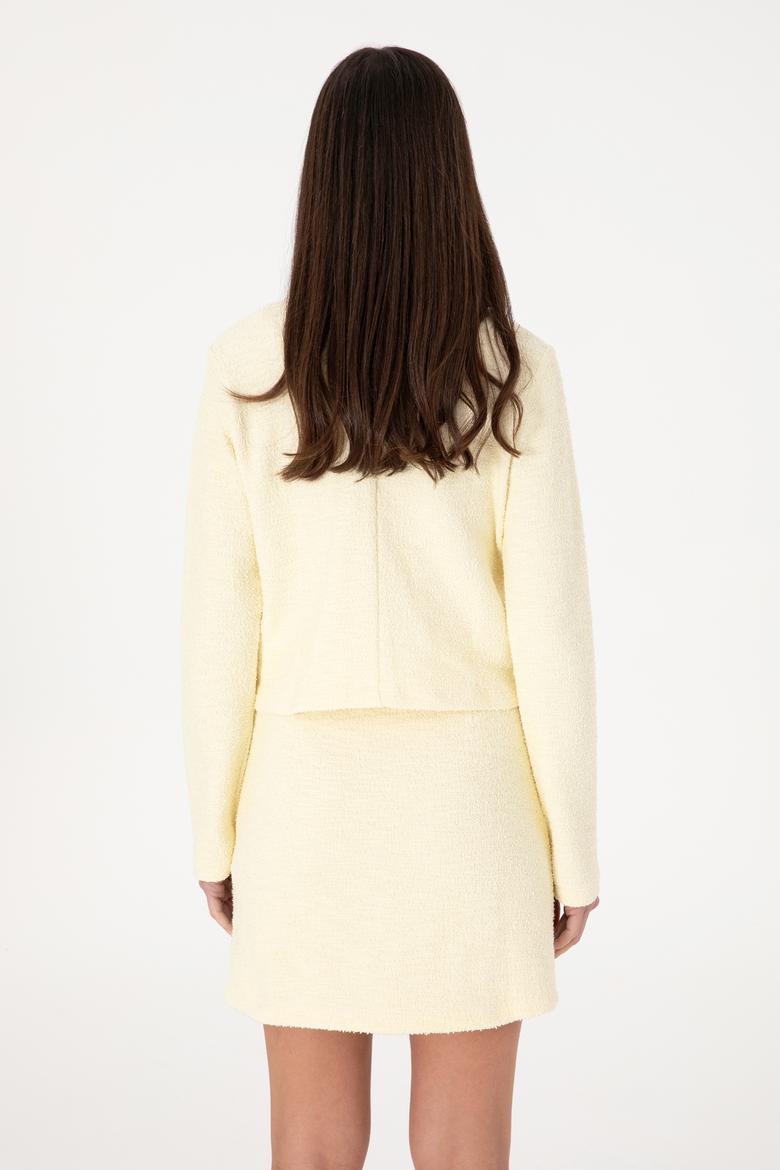 Kadın Limon Örme Ceket - 50300748006