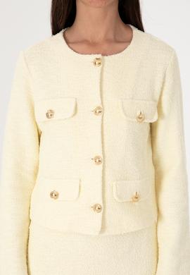 Kadın Limon Örme Ceket - 50300748006