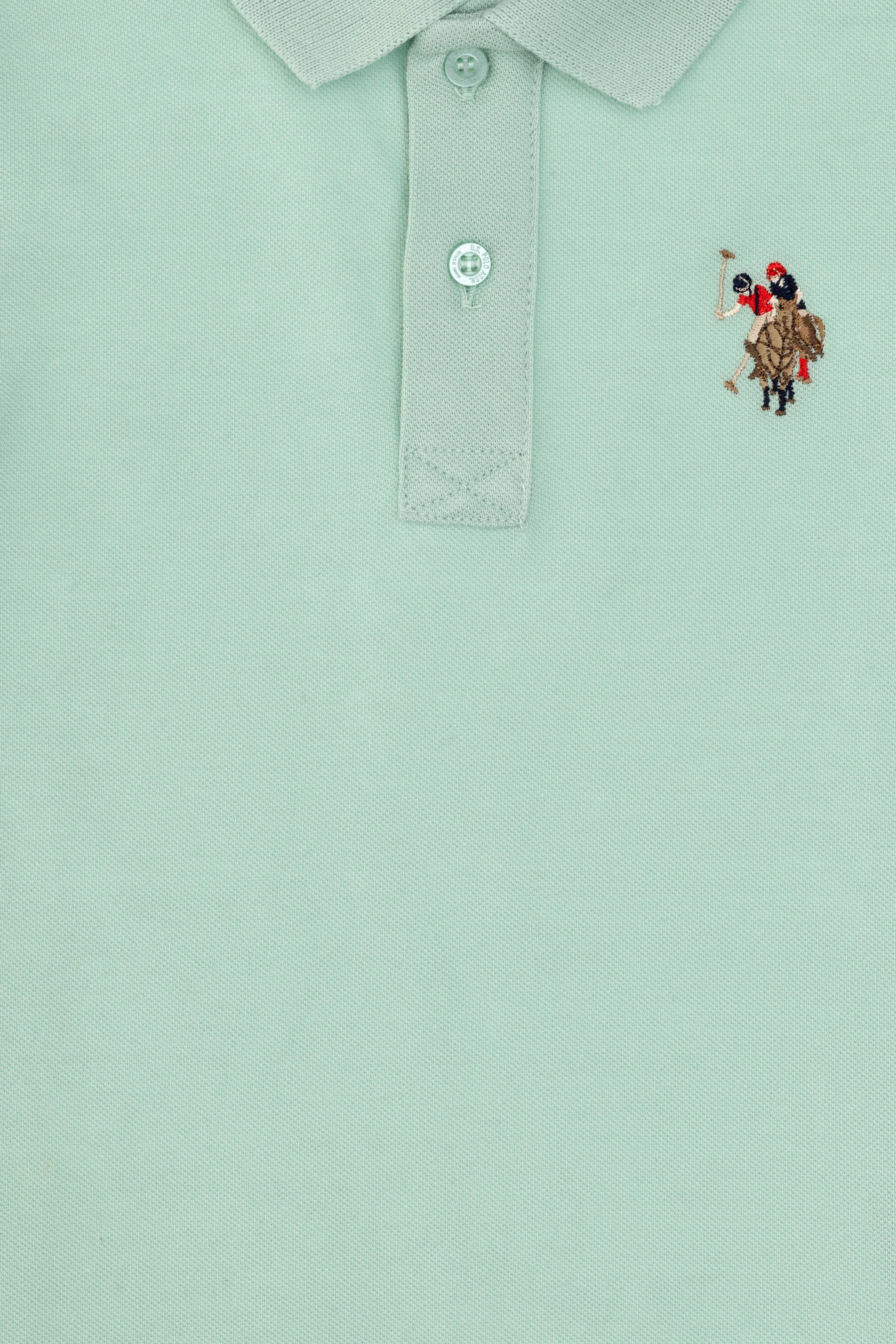 Erkek Çocuk Su Yeşili Basic Polo Yaka Tişört - Image 5