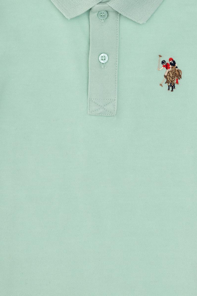 Erkek Çocuk Su Yeşili Basic Polo Yaka Tişört