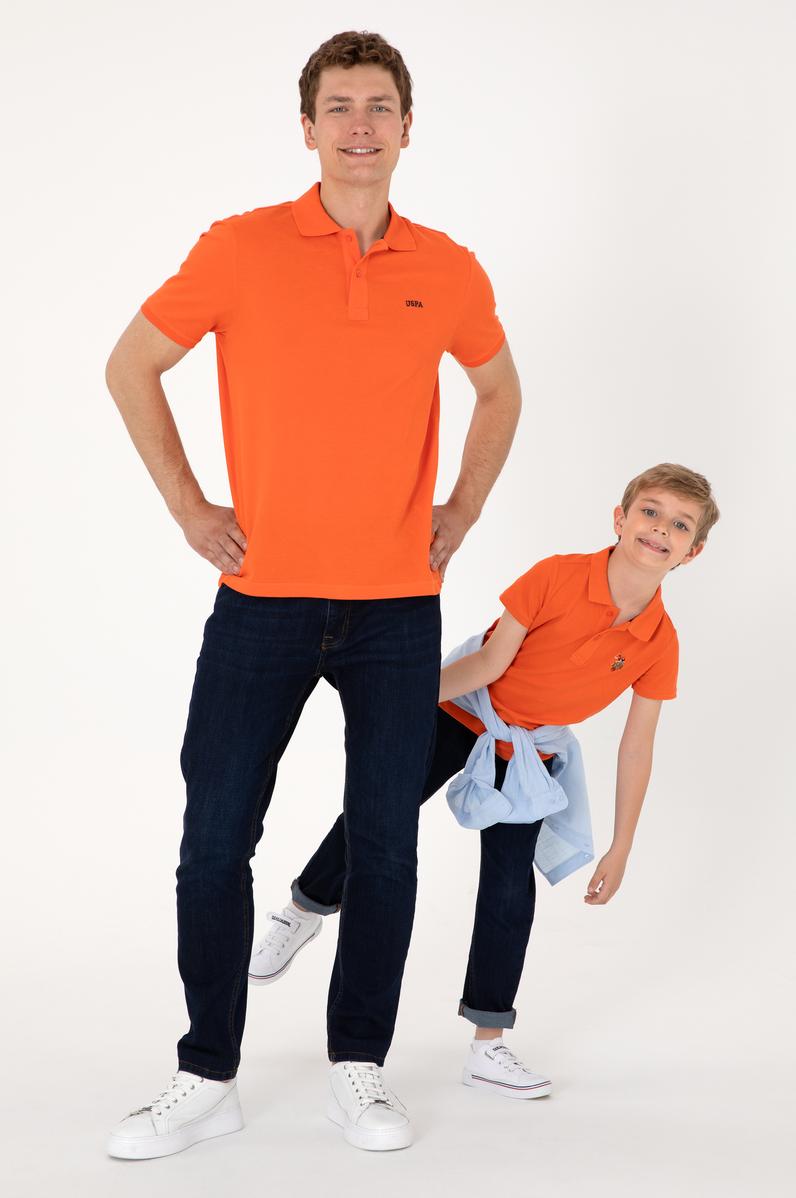 Erkek Çocuk Nar Çiçeği Basic Polo Yaka Tişört